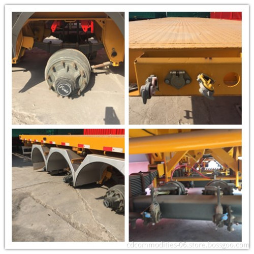 Cheap Price Container 2 Axle Flatbed Semi Trailer for Sale